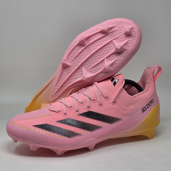 Adidas Men’s Size 11.5 Adizero Electric + Football Cleats Pink/Orange IF1566 NEW main image 4